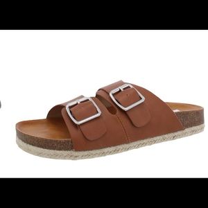 DV BY DOLCE VITA NWOT WOMENS CARTHAR SLIP ON PLATFORM SANDAL SIZE 8